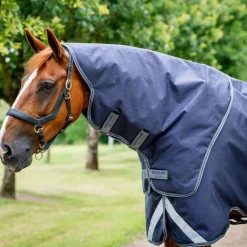 Horseware - Couverture d'extérieur Rambo Duo Ripstop Plus Turnout Bundle marine/ gris thunderstorm/ argent (100g + 100g+ 200g) 400g