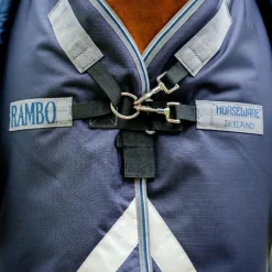 Horseware - Couverture d'extérieur Rambo Duo Ripstop Plus Turnout Bundle marine/ gris thunderstorm/ argent (100g + 100g+ 200g) 400g