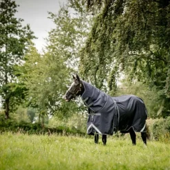 Horseware - Couverture d'extérieur Rambo Optimo Plus Turnout Bundle marine/ thunderstorm grey/ argent (0g + 400g)