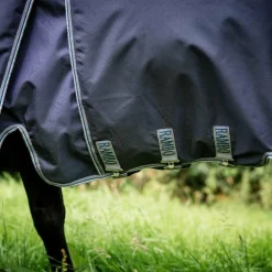 Horseware - Couverture d'extérieur Rambo Optimo Plus Turnout Bundle marine/ thunderstorm grey/ argent (0g + 400g)