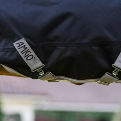 Horseware - Couverture d'extérieur Amigo Bravo Plus Pony Turnout noir/ titanium grey/ argent 50g