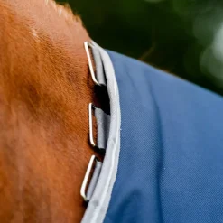 Horseware - Couverture d'extérieur Amigo Bravo Plus Turnout marine/ titanium grey/ argent 50g