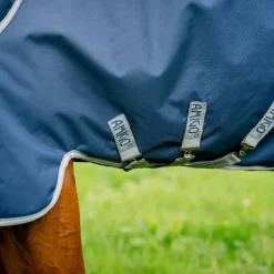 Horseware - Couverture d'extérieur Amigo Bravo Plus Turnout marine/ titanium grey/ argent 50g