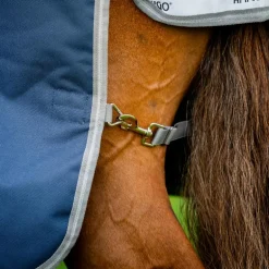 Horseware - Couverture d'extérieur Amigo Bravo Plus Turnout marine/ titanium grey/ argent 50g