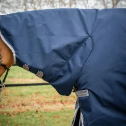 Horseware - Couverture d'extérieur Amigo Bravo Integrated Turnout marine/ titanium grey/ argent 0g