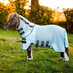 Horseware - Couverture d'extérieur anti-mouches Amigo Petite Bug Rug azur/ noir/ blanc