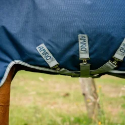 Horseware - Couverture d'extérieur Amigo Turnout marine/ titanium grey/ argent 250g