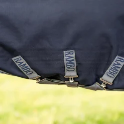 Horseware - Couverture d'extérieur Rambo Turnout VL marine/ thunderstorm gris/ argent 450g