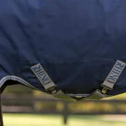 Horseware - Couverture d'extérieur Rhino Pony Turnout marine/ titanium grey/ classic blue 100g