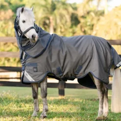 Horseware - Couverture d'extérieur Rhino HexStop Plus Pony gris/ indigo/ marine 0g