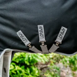 Horseware - Couverture d'extérieur Amigo Turnout noir/ titanium grey/ argent 0g