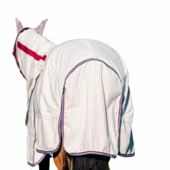 Horseware - Couverture extérieur d'été Rambo Optimo Supreme marine à carreaux/ cerise/ pêche/ bleu 0g