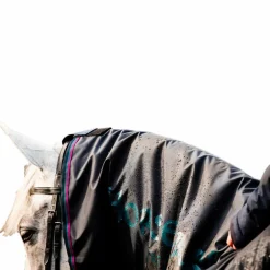 Horseware - Couverture imperméable de monte Rambo Mack in a Sack bordeaux/ marine/ gris