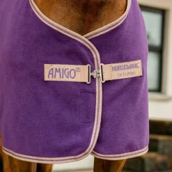 Horseware - Couverture polaire Amigo Fleece Cooler winterberry et taupe