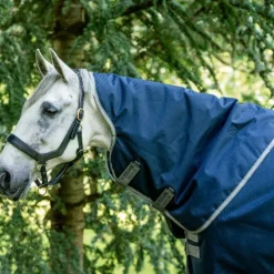 Horseware - Couvre-cou Amigo Lite marine/ titanium grey/ argent 0g