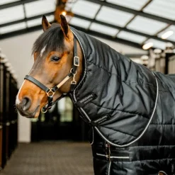 Horseware - Couvre-cou Easy Layer Stable noir et silver 100g