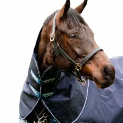 Horseware - Couvre-cou pour couverture Rambo Duo Force marine/ blanc 100g