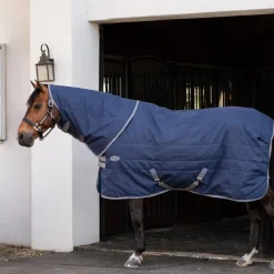 Horseware - Couvre-cou Rhino Stable marine/ titanium grey/ classic blue 200g