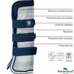 Horseware - Guêtres anti-mouches Newmarket witney navy