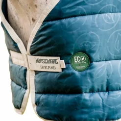 Horseware - Sous-couverture Ecolin bleu canard/ gris 200g