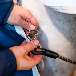 Horseware - Sous-couverture Ecolin bleu canard/ gris 200g