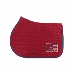 Jump'In - Tapis de selle Show One bordeaux/ marine