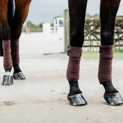 Kentucky Horsewear - Bandes de polo pearls marron (x4)
