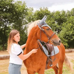 Kentucky Horsewear - Bonnet Wellington velvet bleu ciel