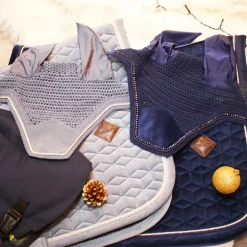 Kentucky Horsewear - Bonnet Wellington velvet bleu ciel