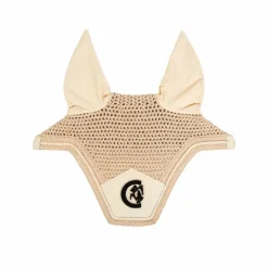 Kentucky Horsewear - Bonnet pour chevaux Wellington 3D logo beige