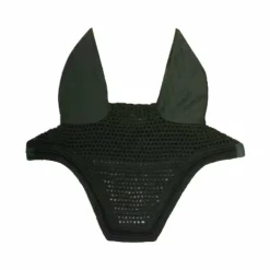 Kentucky Horsewear - Bonnet pour chevaux anti-bruits Wellington Velvet Mini Pearls pine green