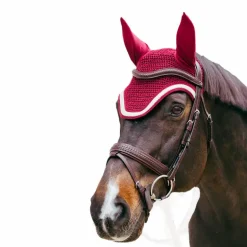 Kentucky Horsewear - Bonnet pour chevaux Wellington Plaited Cord bordeaux