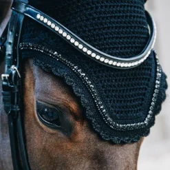 Kentucky Horsewear - Bonnet anti-bruit Wellington Stone & Pearl noir