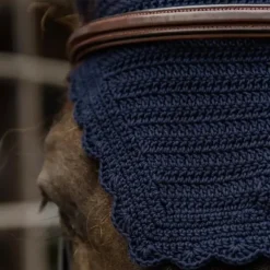 Kentucky Horsewear - Bonnet pour chevaux anti-bruit Wellington Wave marine