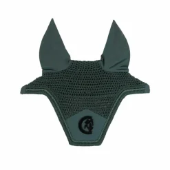 Kentucky Horsewear - Bonnet pour chevaux Wellington 3D logo anti-bruits vert sapin