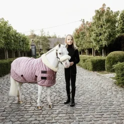 Kentucky Horsewear - Couverture de présentation velvet vieux rose pour minis 160g
