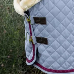 Kentucky Horsewear - Couverture de présentation Corde Tressée denim/ bordeaux