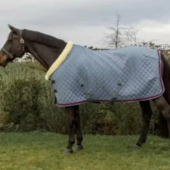 Kentucky Horsewear - Couverture de présentation Corde Tressée denim/ bordeaux