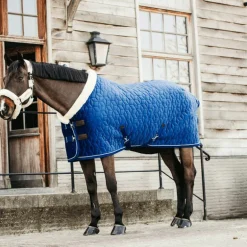 Kentucky Horsewear - Couverture de présentation velvet bleu marine 160g