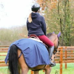 Kentucky Horsewear - Couvre-reins carré imperméable marine 600D 160g