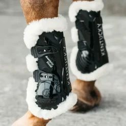 Kentucky Horsewear - Guêtres ouvertes velcro mouton vegan noir x2