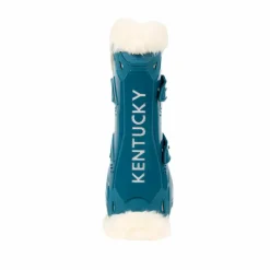 Kentucky Horsewear - Guêtres ouvertes mouton vegan Bamboo Elastic emeraude x2