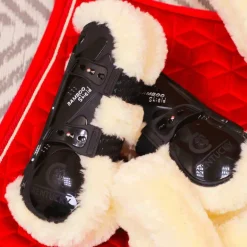 Kentucky Horsewear - Guêtres ouvertes mouton vegan Bamboo Elastic noir x2