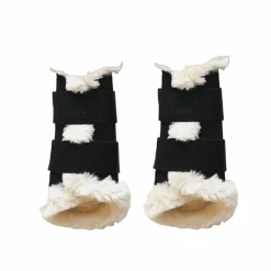 Kentucky Horsewear - Guêtre cheval Turnout Air mouton synthétique noir x2