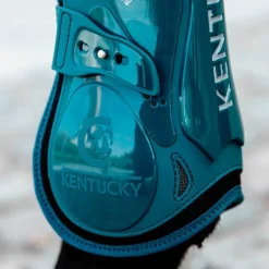 Kentucky Horsewear - Guêtres ouvertes Bamboo Elastic emeraude x2