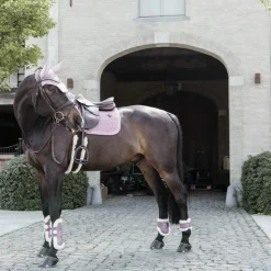 Kentucky Horsewear - Guêtres ouvertes mouton vegan Bamboo Elastic vieux rose x2