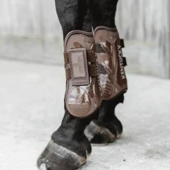 Kentucky Horsewear - Guêtres ouvertes velcro marron x2