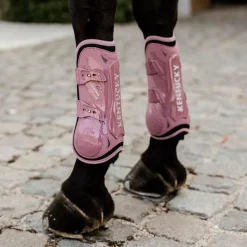 Kentucky Horsewear - Guêtres ouvertes Bamboo Elastic vieux rose x2