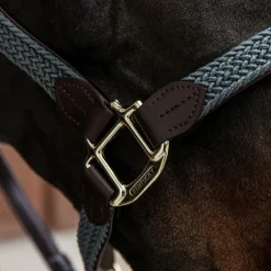 Kentucky Horsewear - Licol cheval nylon tressé gris