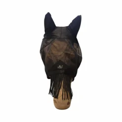 Kentucky Horsewear - Masque anti-mouches Classic avec oreilles et franges noir